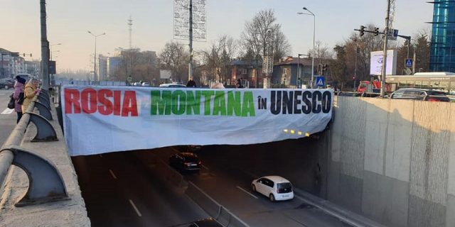 banner, Roșia Montană, declic