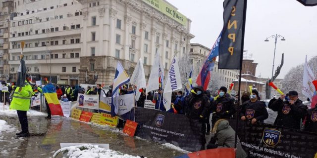 Proteste sindicate București. (Sursa foto: G4Media.ro)