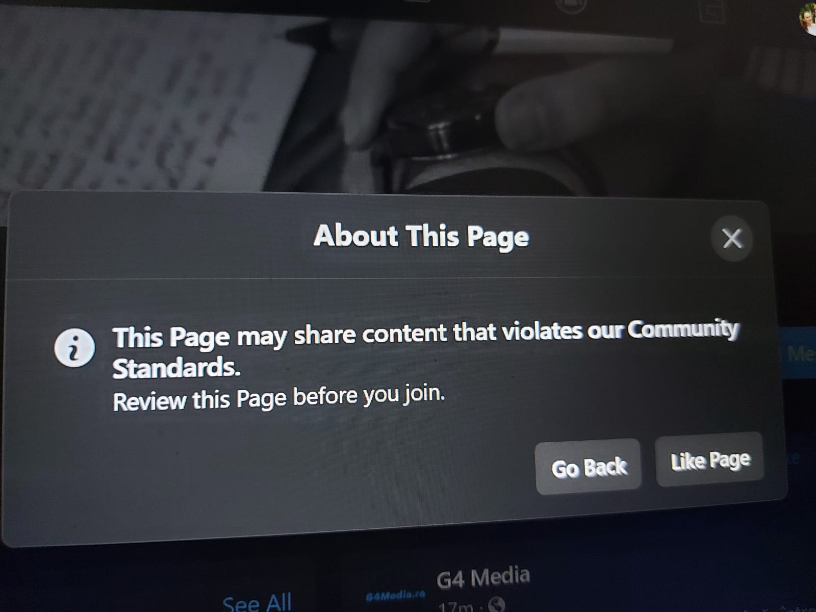 Cum a sancționat Facebook în mod pagina G4Media.ro / Rețeaua de socializare nu dispoziția utilizatorilor instrumente reale de contestare a deciziilor luate unilateral