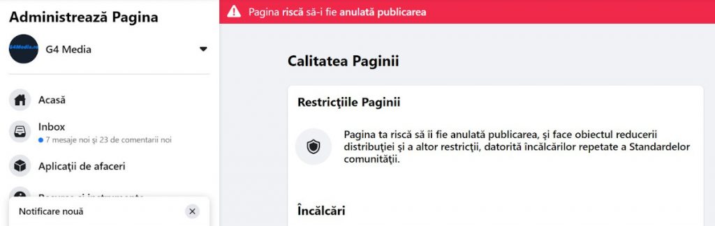 Labor picture In fact Cum a sancționat Facebook în mod arbitrar pagina G4Media.ro / Rețeaua de  socializare nu pune la dispoziția utilizatorilor instrumente reale de  contestare a deciziilor luate unilateral