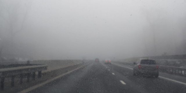 ceață, drum, autostradă