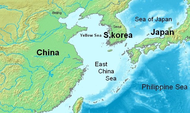 marea chinei de est, china, japonia, coreea de sud