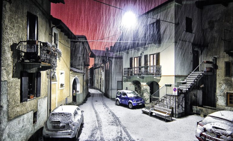 italia, iarna, zapada