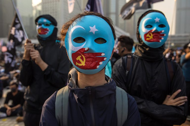 uiguri china protest hong kong