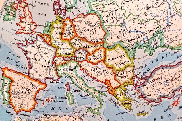harta europa tari map
