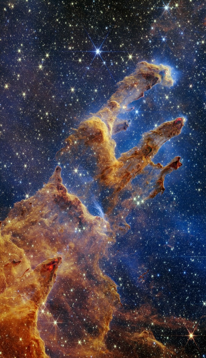 Confused Tactile sense Obedient Telescopul James Webb al NASA surprinde o nouă imagine uluitoare a  Stâlpilor Creației