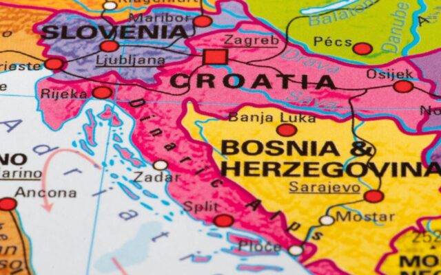 Croatia harta bosnia si hertegovina slovenia. balcanii de vest