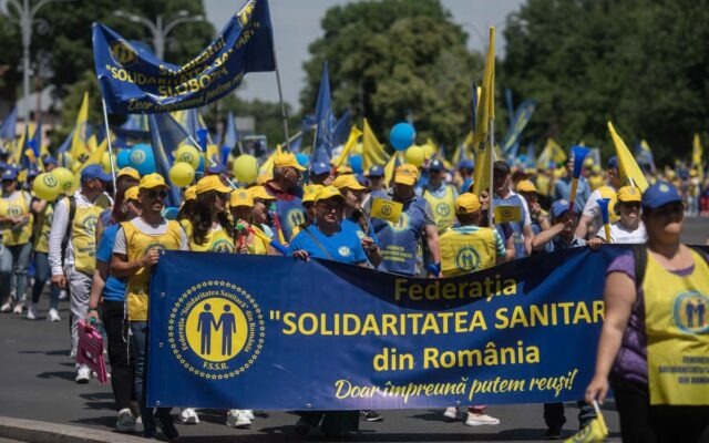 Sanitas, greva sanatate, sistem sanitar, sindicate, sindicalisti, protest Sanitas
