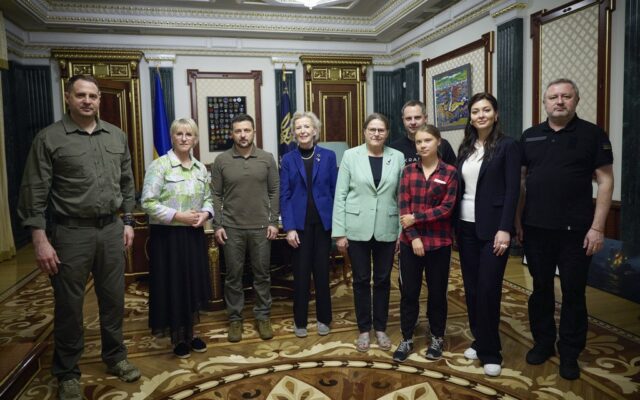 Greta Thunberg volodimir zelenski razboi in ucraina