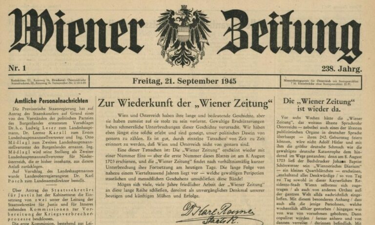 Wiener Zeitung, ziar tiparit, presa tiparita