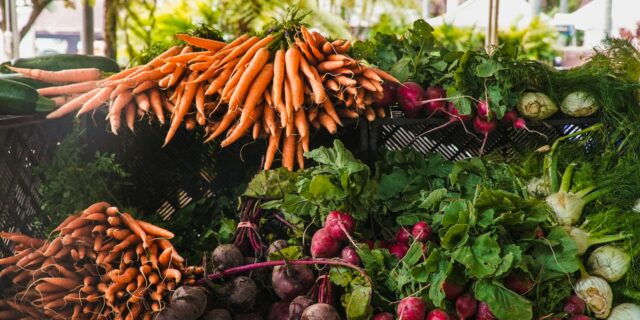 piață, morcovi, ridichi, legume, zarzavat