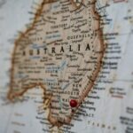 australia, harta, map, glob