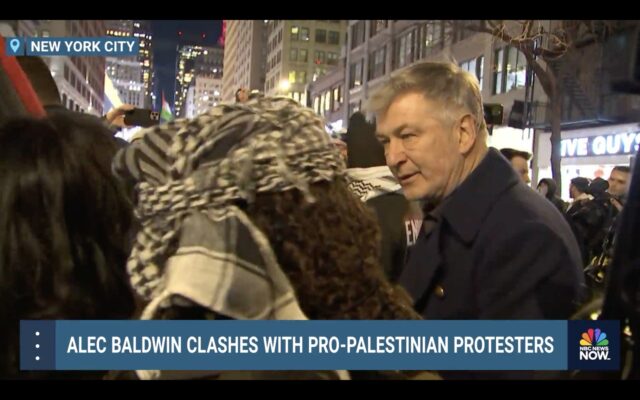 Alec Baldwin cearta cu protestatar propalestina