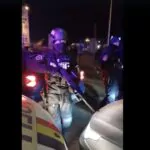 politie arma SIAS la protest transportatori