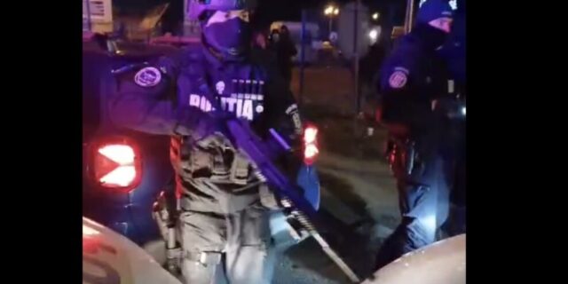 politie arma SIAS la protest transportatori