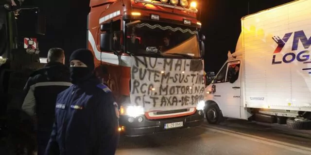 afumati protest camioane