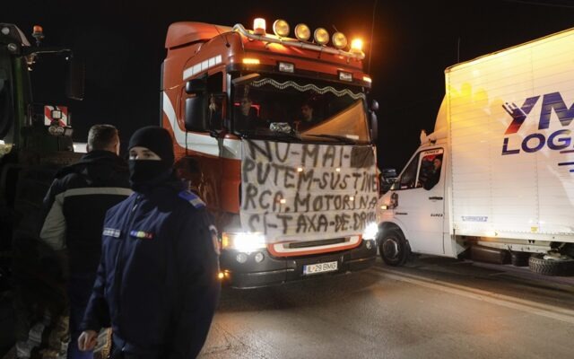 afumati protest camioane