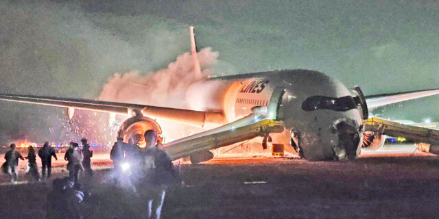 avion, haneda japonia accident, incendiu