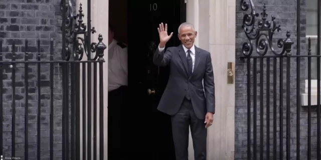 Barack Obama a vizitat Downing Street