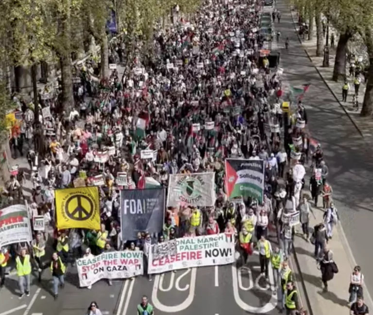 Protest pro palestina Londra